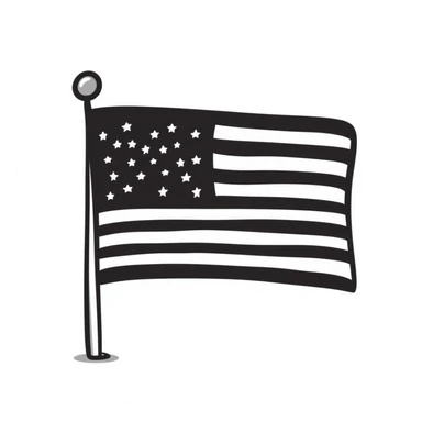 US flag sticker
