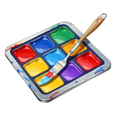 Palette paint knife, only knife sticker