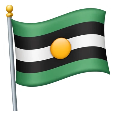 I want a flag as a emoji its made by three colours white green and black sticker