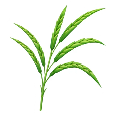 a single greenish rice stalk sticker