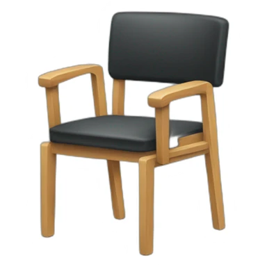 teacher's armed chair and blackboard sticker