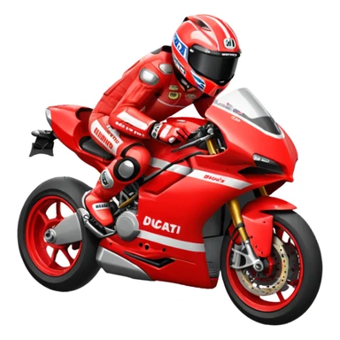 Un emoji de moto gp dé Ducati sticker