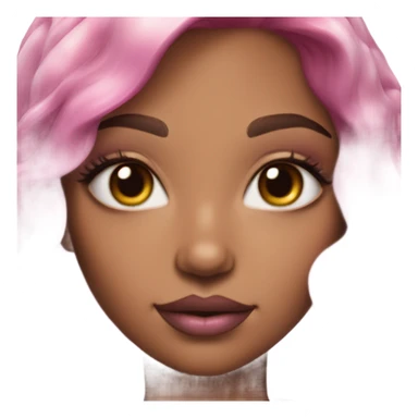 tan mermaid, model, magical, pink lips, iridescent, mystical, shiny, holographic, highlights, scales  sticker