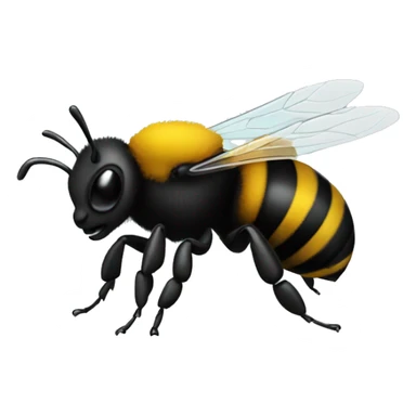 A black bee sticker