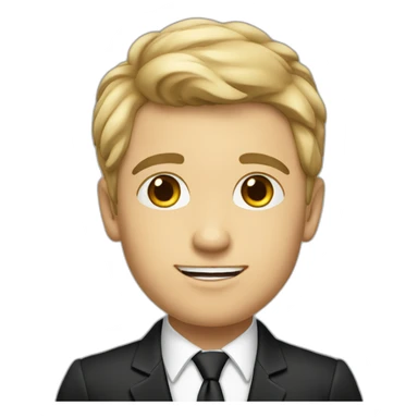 Posh-boy-with-black-suit-managing-contract sticker