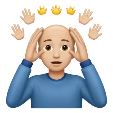 Visage avec des main sur les yeux  sticker