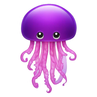 Purple and pink jellyfish sticker