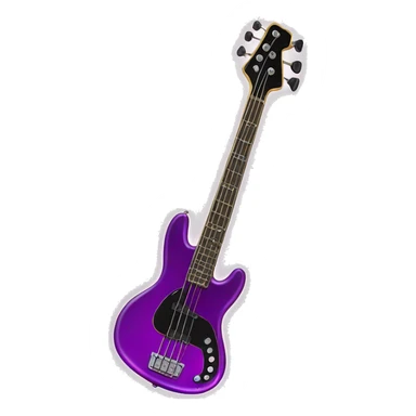 Purple sparkly 4 piece bass guitar sticker