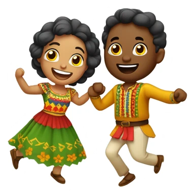casal dançando quadrilha festa junina sticker