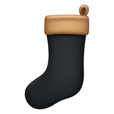 Black Christmas stocking with bat sticker