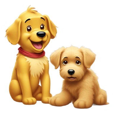 Winnie the Pooh looking whoodle puppy sticker
