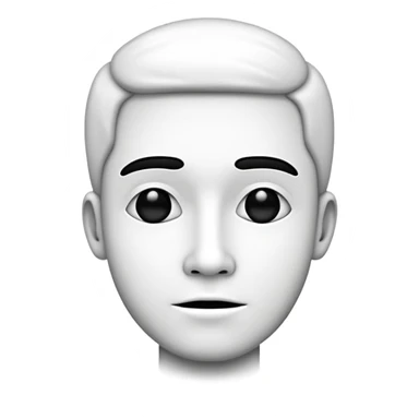 black and white doodle with all black face sticker