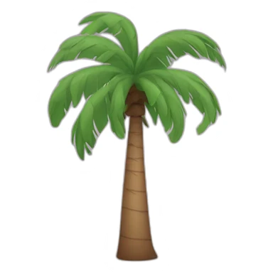 sentient palm tree with t shirt and arms sticker