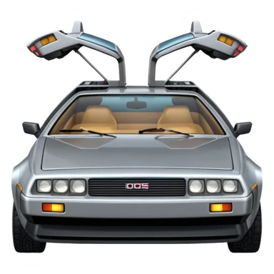 Delorean time machine sticker