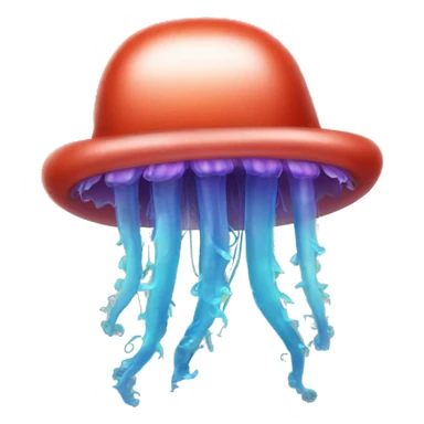 Jellyfish with Santa hat  sticker