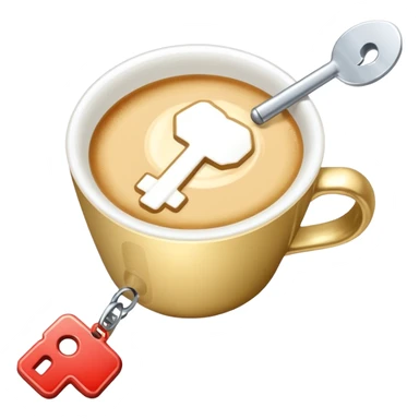 flat white key sticker