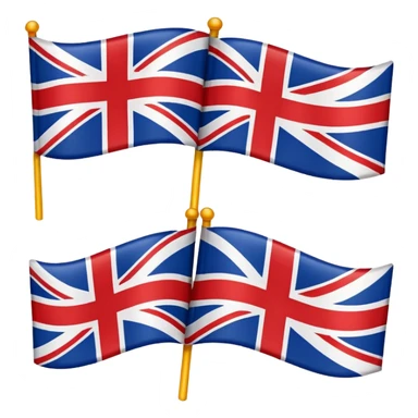 british and AMERICAN flags sticker
