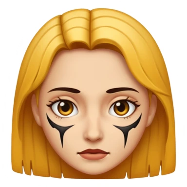 face scar woman sticker