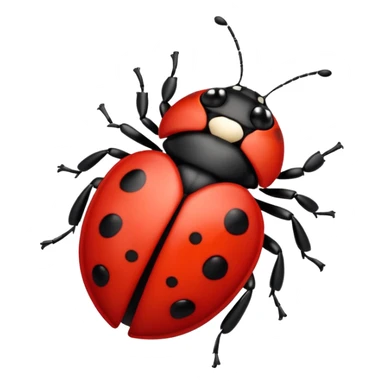 ladybug but the black dots are black hearts sticker
