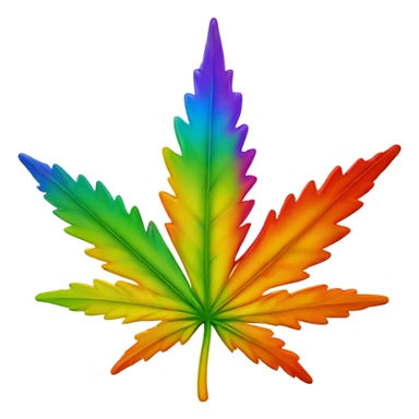 Rainbow marijuana leaf  sticker