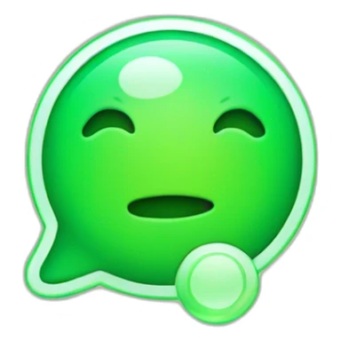 green portal with imessage chat bubble sticker