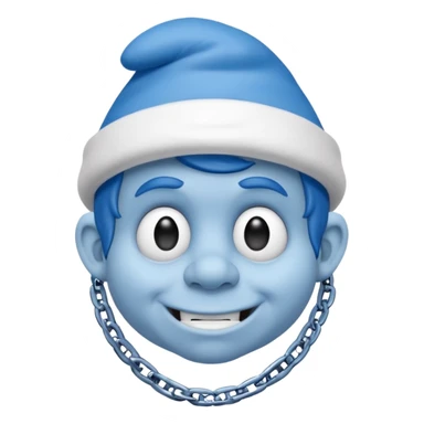 Smurf with chain sticker