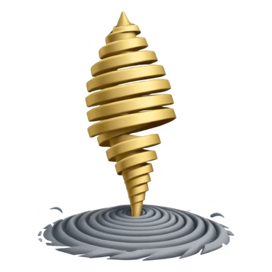 A slender grey tornado spiraling upward from the ground sticker