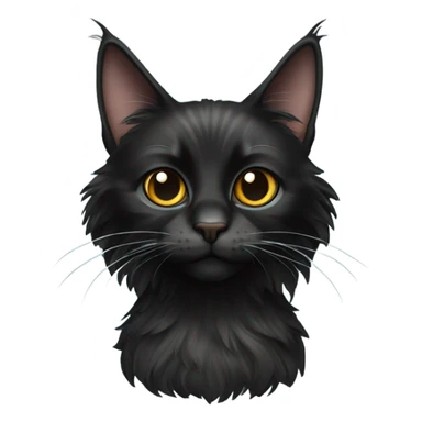 Black Maine coon cat sticker