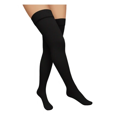 Plain Black over knee socks sticker