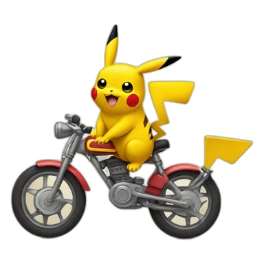 Pikachu on a bike sticker