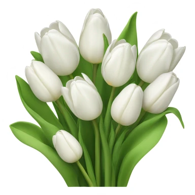Bunch of white tulips sticker