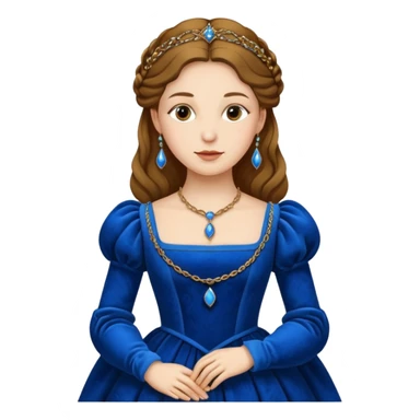 Renaissance lady, blue dress sticker