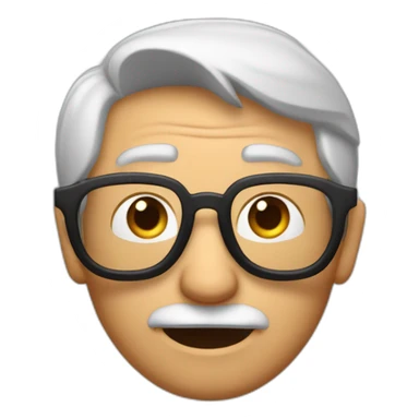Un señor senior estilo Pixar con gafas y pelo corto sticker
