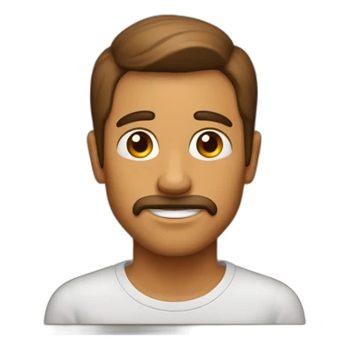 Hombre color canela con lunar entre nariz y labio sticker