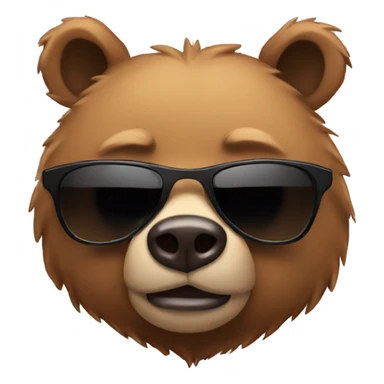 Bear with sunglasses sticker