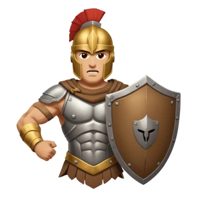 A spertan warrior shaking a shield writing "LAZY NOOB"on it sticker
