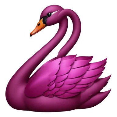 Maroon swan with bow sticker