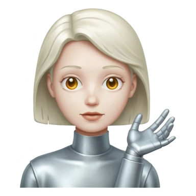 A portrait cast with tin sticker