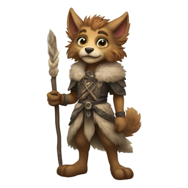 Fantasy furry anthropomorphic full body sticker