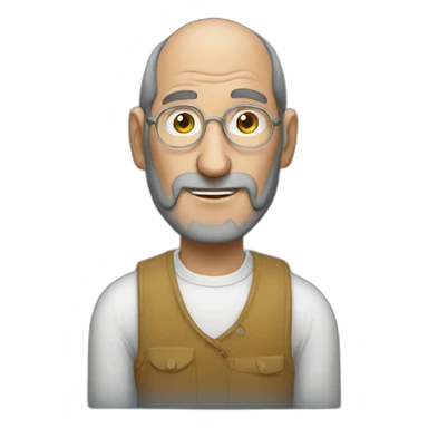 hippy Steve jobs sticker