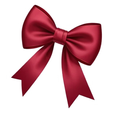 Wine red aesthetic bow sticker
