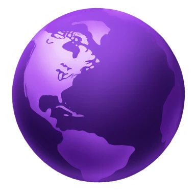 purple north america planet earth sticker