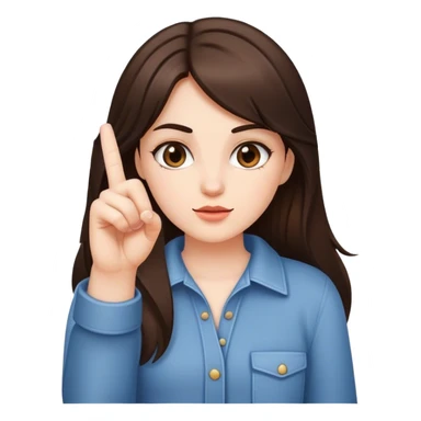 brunette girl with middle finger up sticker
