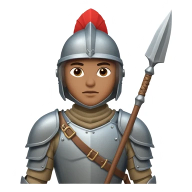 Guard – Armored soldier with spear or halberd sticker
