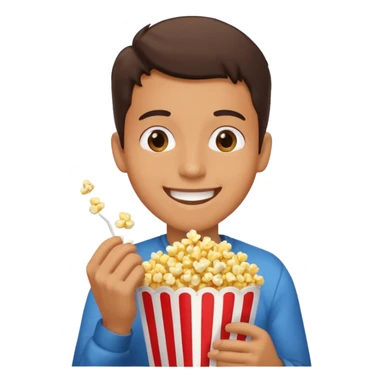 cucumber eating popcorn sticker