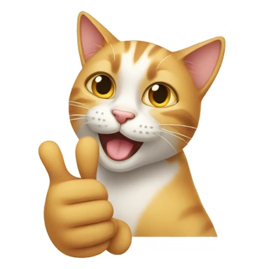 Cat giving a thumbs up sticker