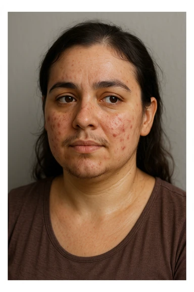 Donna con pcos con eccesso di androgeni sticker