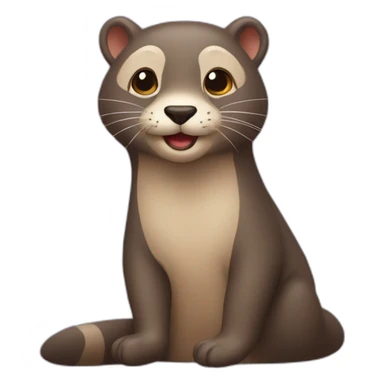 Chat qui fait un câlin à une loutre  sticker