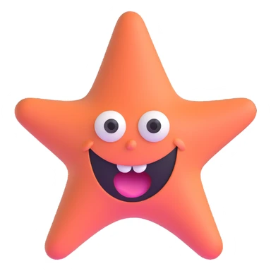 Patrick Star face from SpongeBob, wide eyes, big smile sticker