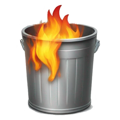Trash can on fire sticker